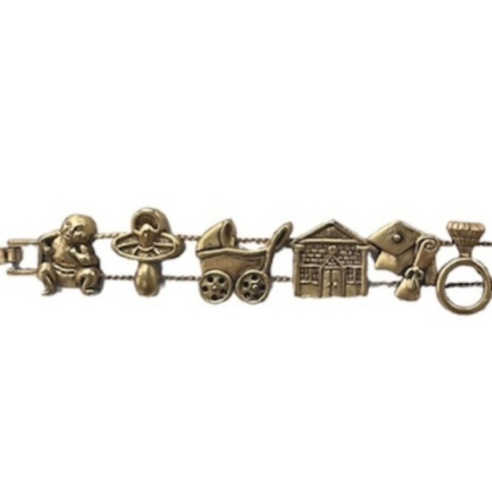 My Precious Child Growing Up Gold Whimsy Sliding Charm Bracelet Lifes Blessings